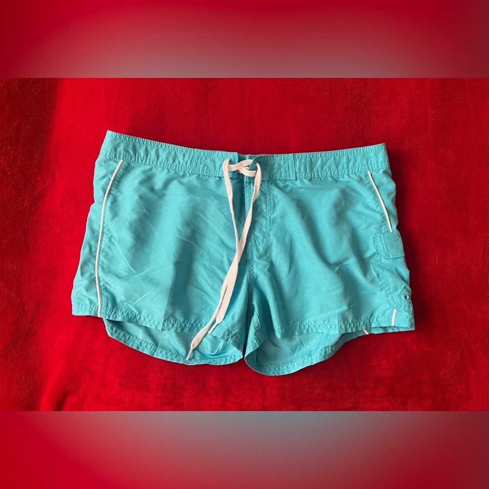 O'Neill Women's Juniors Lightweight Aqua Blue Summer Swimming Short Size: 9